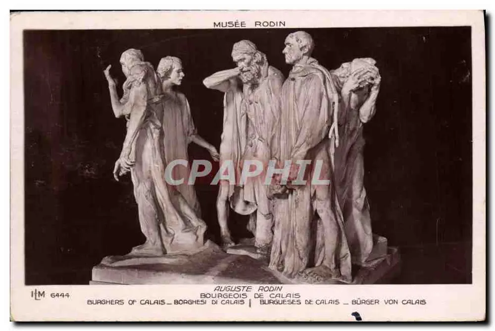 Museu Rodin — Os Burgueses de Calais — editor Lapina & Fils - Frente
