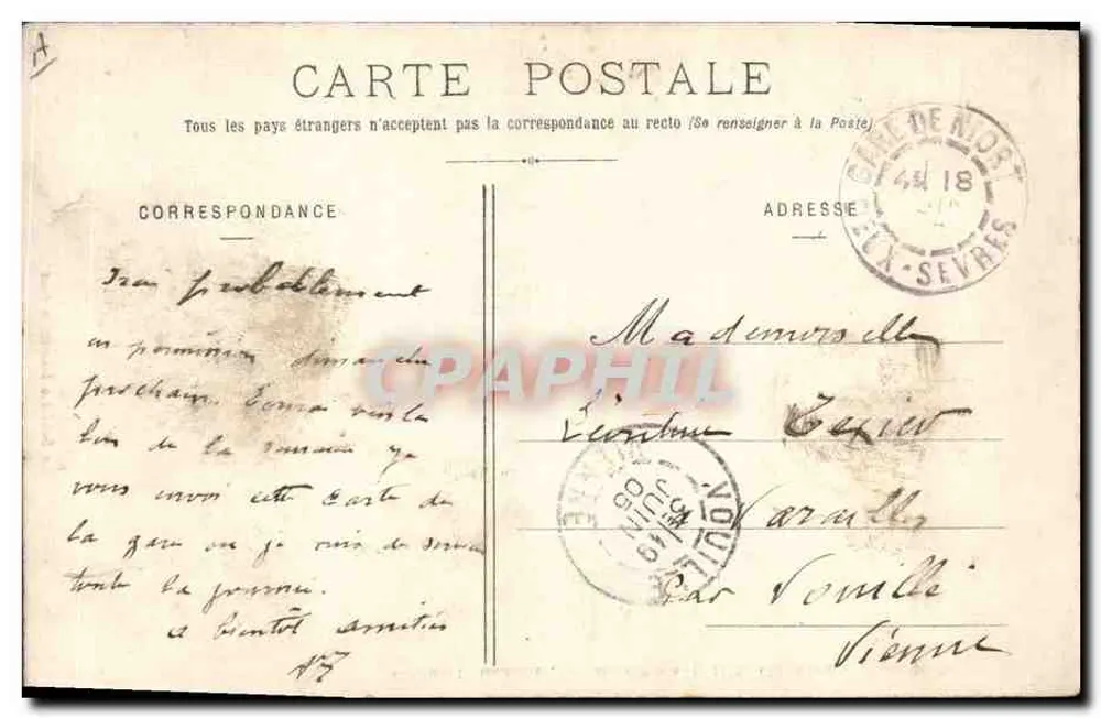A Sablaise fazendo a rede — Sables-d'Olonne — Coleção Édouard Amiard, N° 4373 - Verso