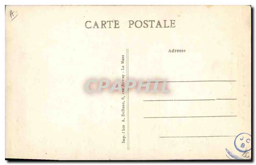 Los Amantes Sarthois — Serie 7 — Imp. A. Dolbeau, 6, rue Airway, Le Mans - Reverso