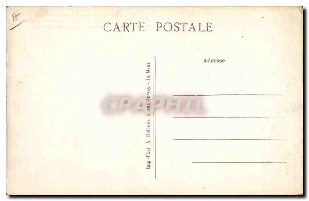 La Sarthe — Ihre jungen Gourmets — Imp. Piot A. Dolreau, 6, rue Auvray - Le Mans - Rückseite