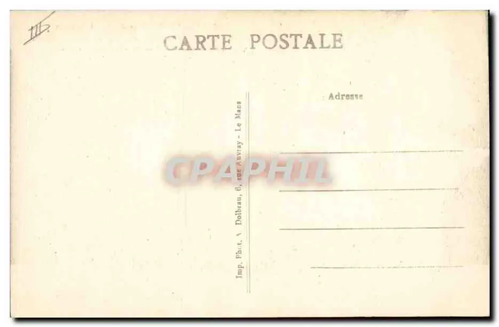 La Sarthe — Ihre jungen Gourmets — Imp. Ph. t. A. Dolbeau, 6, rue Auvray, Le Mans - Rückseite