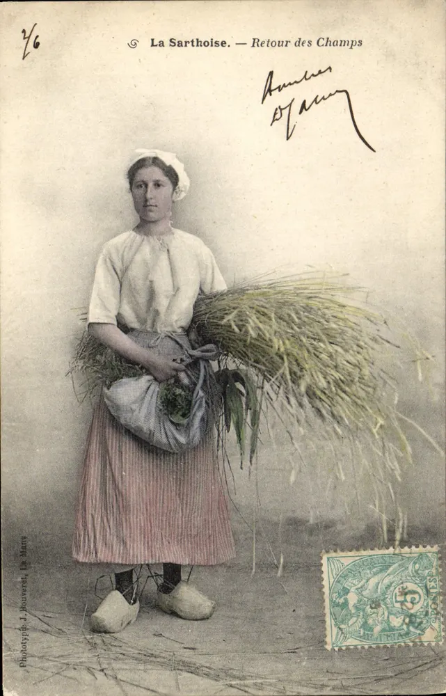 La Sarthoise — Retorno dos Campos — Fototipo J. Kouverat, La Haus - Frente