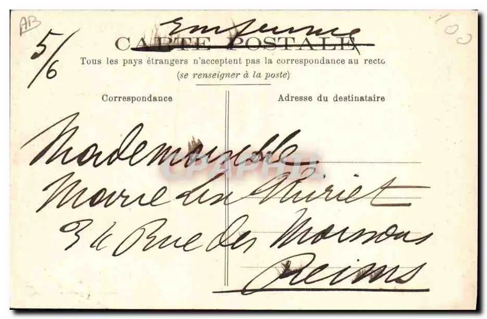 La Sarthoise — Retorno dos Campos — Fototipo J. Kouverat, La Haus - Verso