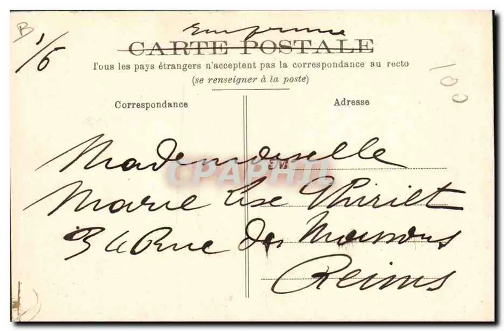 Spezialitäten der Sarthe — Französischer Chevalier — Phototype J. Bouveret, Le Mans - Rückseite