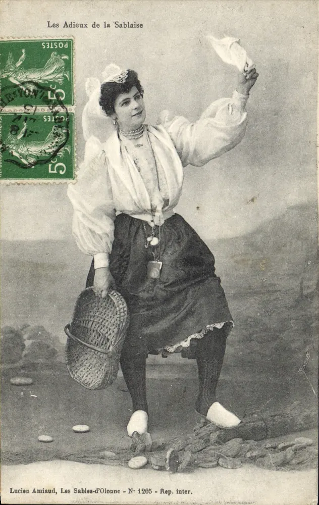 Os Adeus da Sablaise — Lucien Amiaud, Les Sables-d'Olonne — N° 1265 — Rep. inter. - Frente