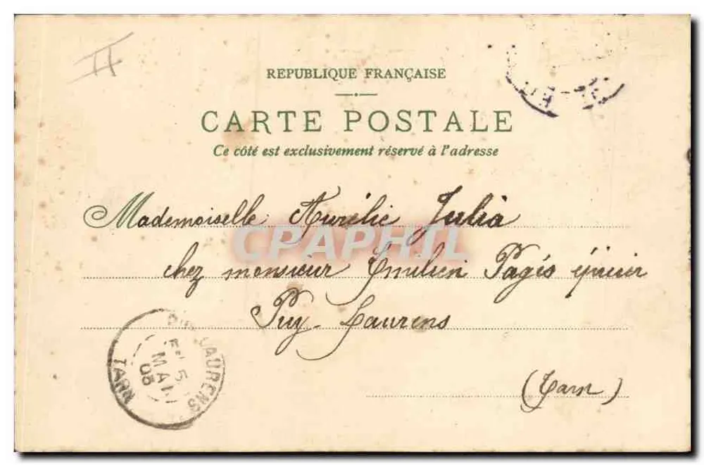 Botschaft in Toulouse — Geline und Saral — unbekannter Verlag, Nr. 378 - Rückseite