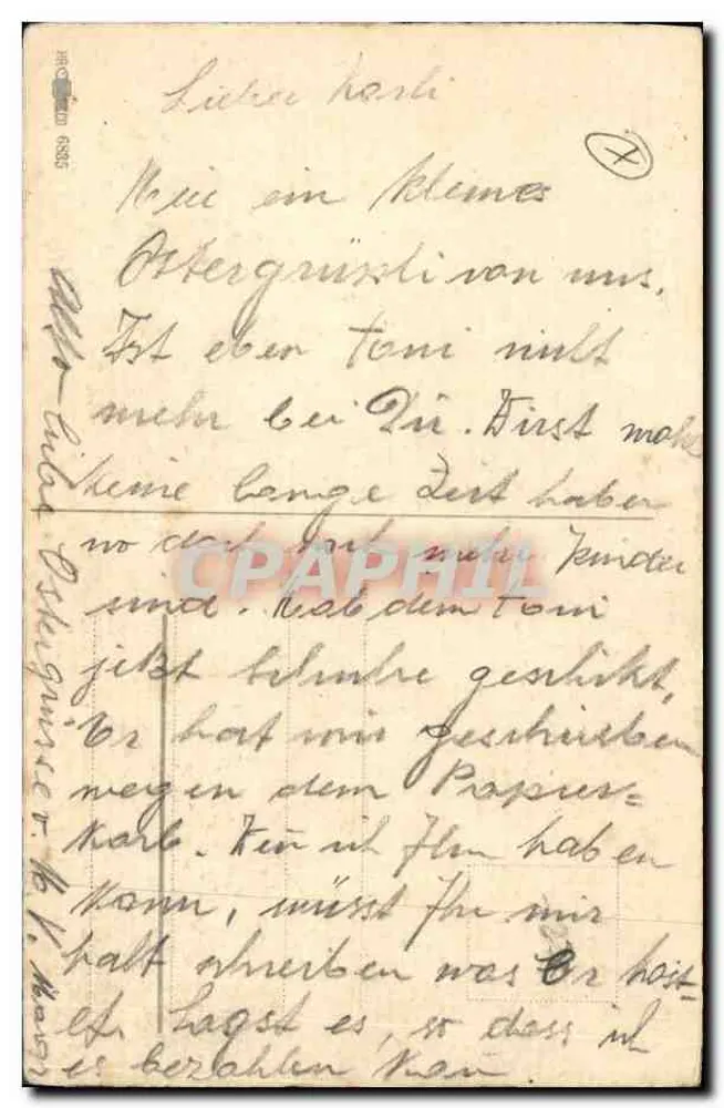 Kind mit Küken — Osterkarte — Verlag CK, n° 40080 - Rückseite