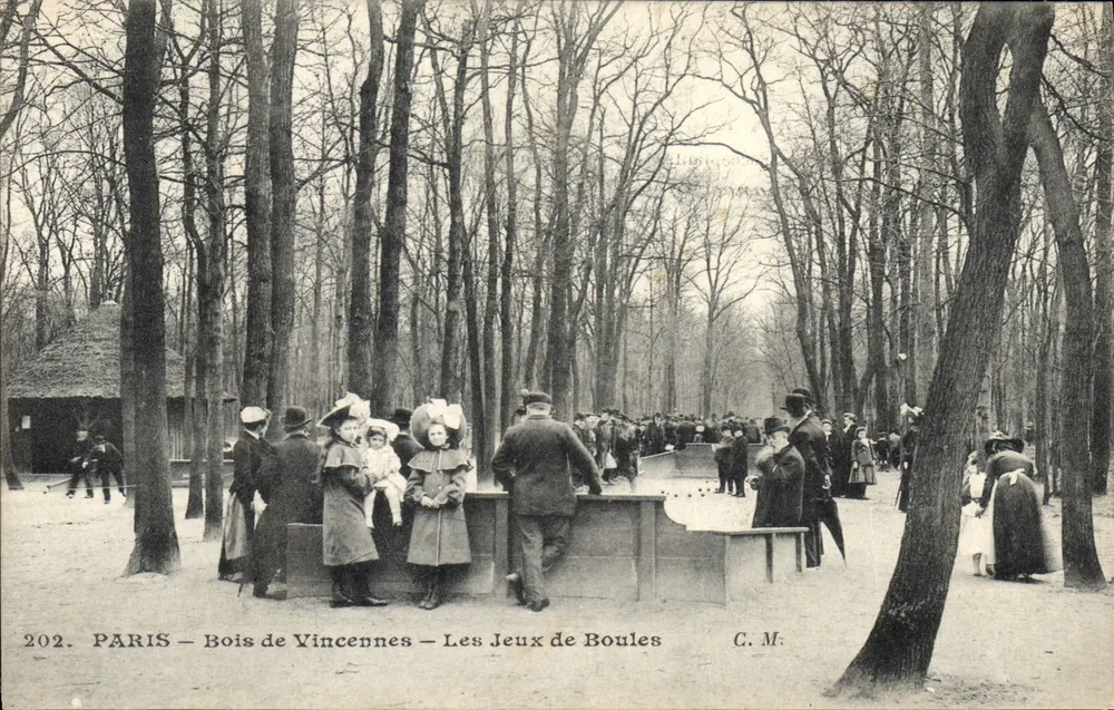 PARIS – Bois de Vincennes – Das Boulespiel – C. M. n° 202 - Vorderseite