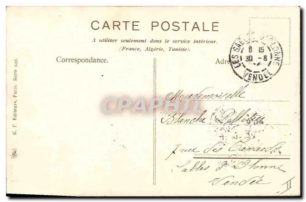 Crisantemo — poema y flores — K.F. Editeurs, París, Serie 632 - Reverso