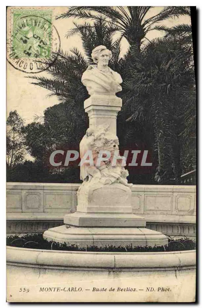 Monte-Carlo — busto de Berlioz — ND. Fot. — n° 559 - Frente