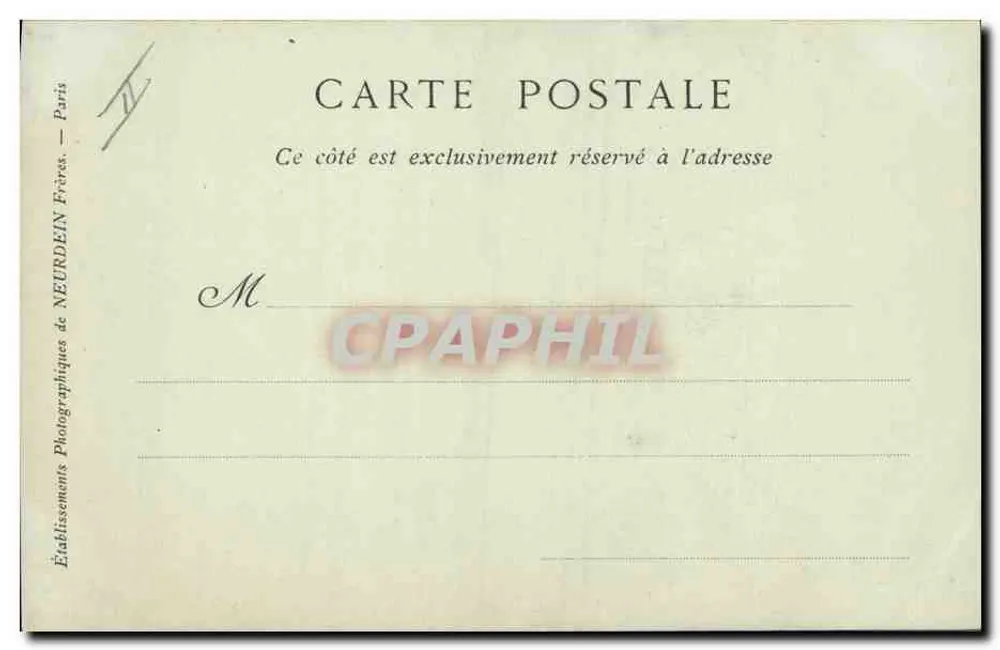 Criança e tuba gigante — cena de estúdio — Imp. Phot. Neurdein Frères — Paris - Verso