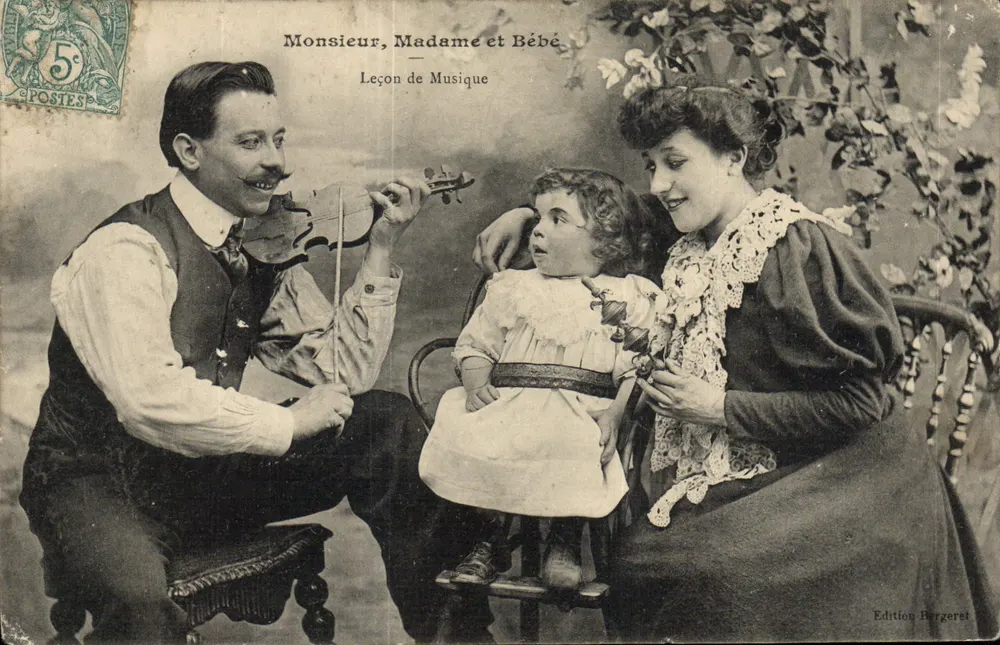 Herr, Frau und Baby — Musikunterricht — Edition Bergeret - Vorderseite