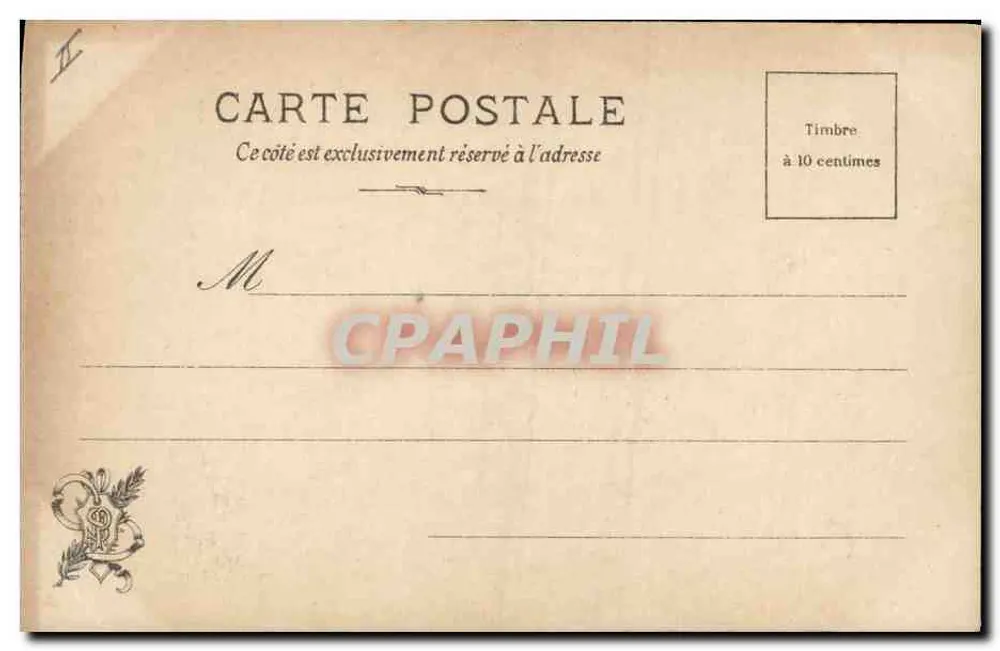 Konzert mit der Harpistin — Salon 1901 — M. Pillin — S.I.P. - Rückseite