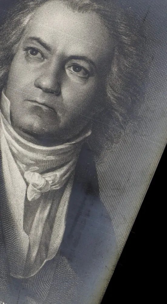 Portrait d'un homme — gravure — éditeur Breitkopf & Härtel, Berlin - Frente
