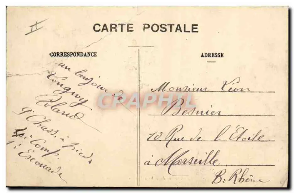 Caserne du 9e Bataillon de Chasseurs — Longwy — éditeur J.-B. Marie, Longwy - Rückseite
