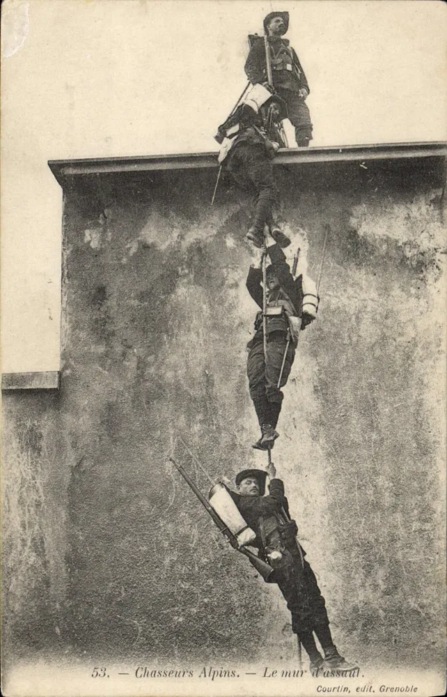 Chasseurs Alpins — Le mur d'assaut — Courtin, edit. Grenoble - Vorderseite