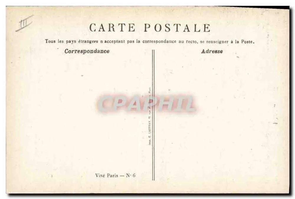 Mulher olhando para as tropas — 1914-1915 — Laffray, Paris, N°6 - Verso
