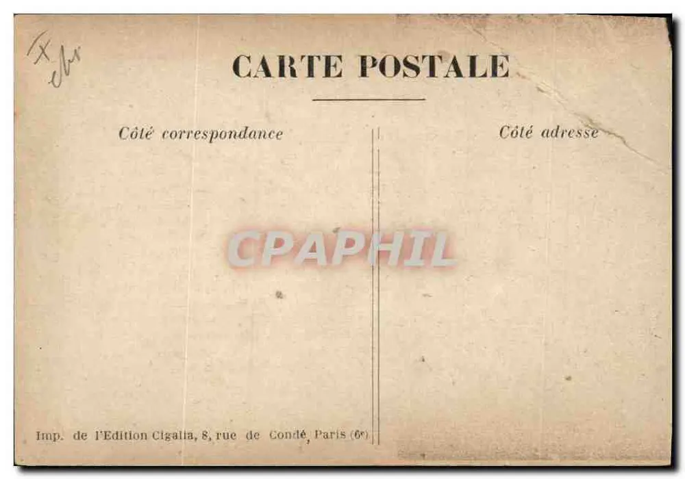 Série des Cartes-Sonnets illustrées de la guerre — N°9 — André Soriac — Éditeur Cigalia - Rückseite