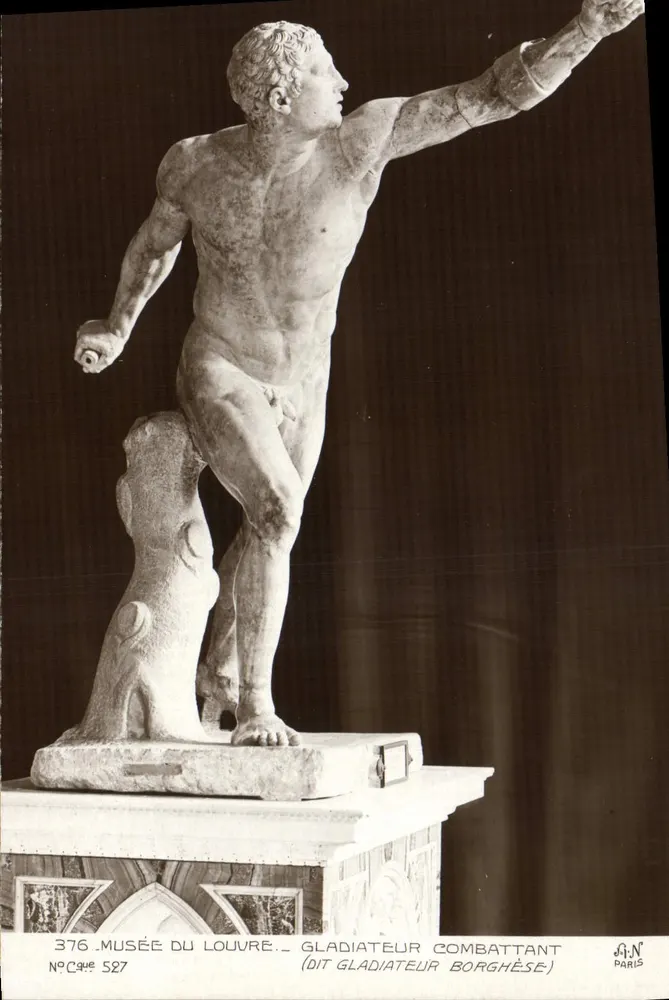 Musée du Louvre — Kämpfender Gladiatoren (genannt Gladiateur Borghèse) — J.N. Paris, n° 376 - Vorderseite