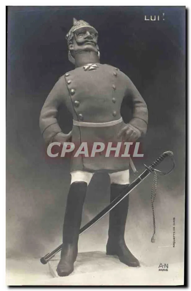 Soldado alemão em uniforme — caricatura — Maquettes de Chiré, Paris - Frente