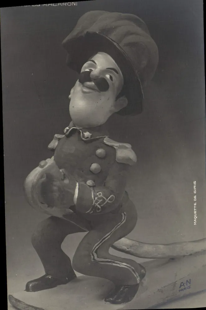 Figurina de Macaroni — Maquete de Giris — A.N. Paris - Frente