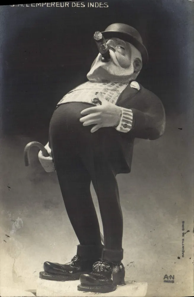S.M. O Imperador das Índias — caricatura de Jules Grévy — Maquette de Giris, Paris - Frente