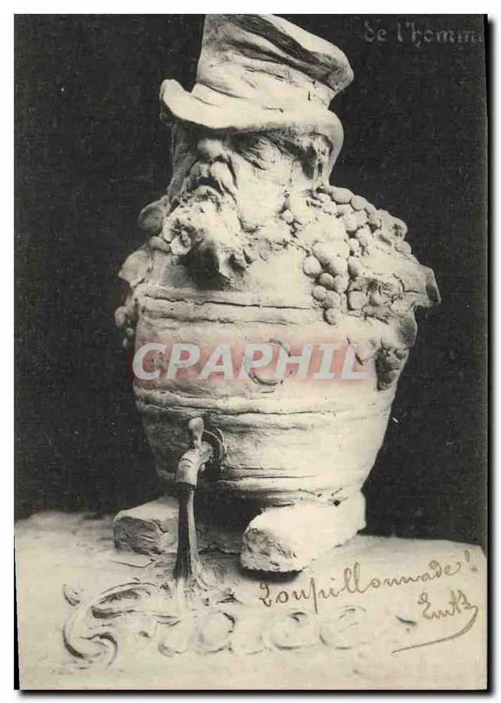 O homem Loupillonmade — escultura em argila — editor E. Emtz - Frente
