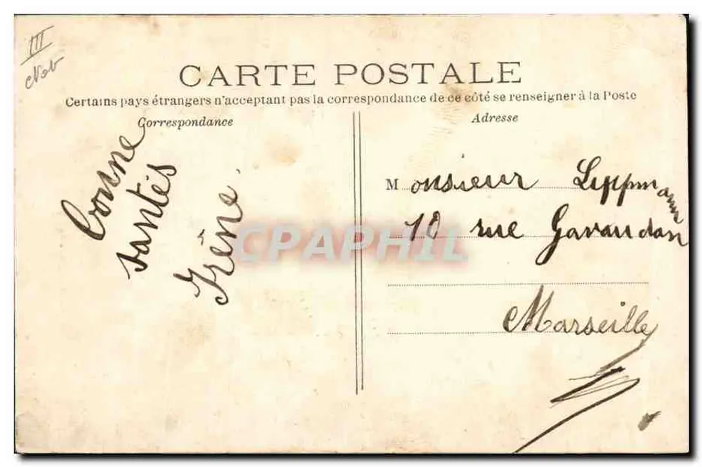 Estátua de Fallières — Por P.-E. Gaïraud, Escultor — Ch. M. - Verso
