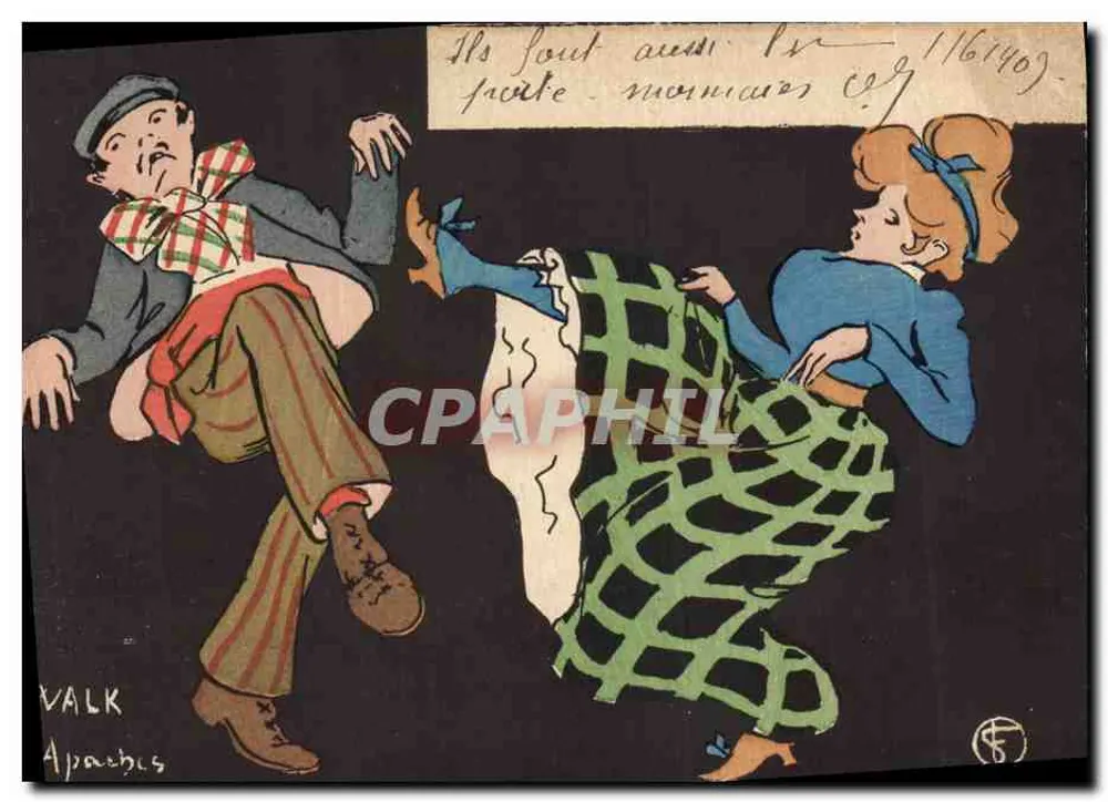 Szenen mit Paar — Karikatur — Valk Apaches - Vorderseite