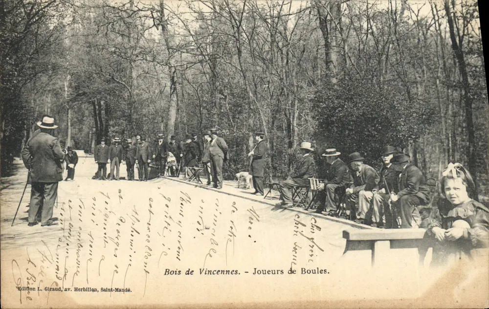 Bois de Vincennes - Boules-Spieler — Edition L. Giraud, av. Herbillion, Saint-Mandé - Vorderseite