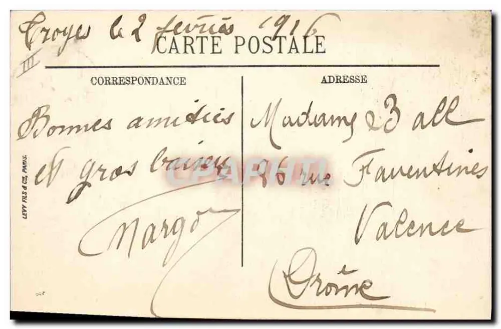 Troyes — Le Cirque — Zamek Milczenia — LL. n°92 - Rewers