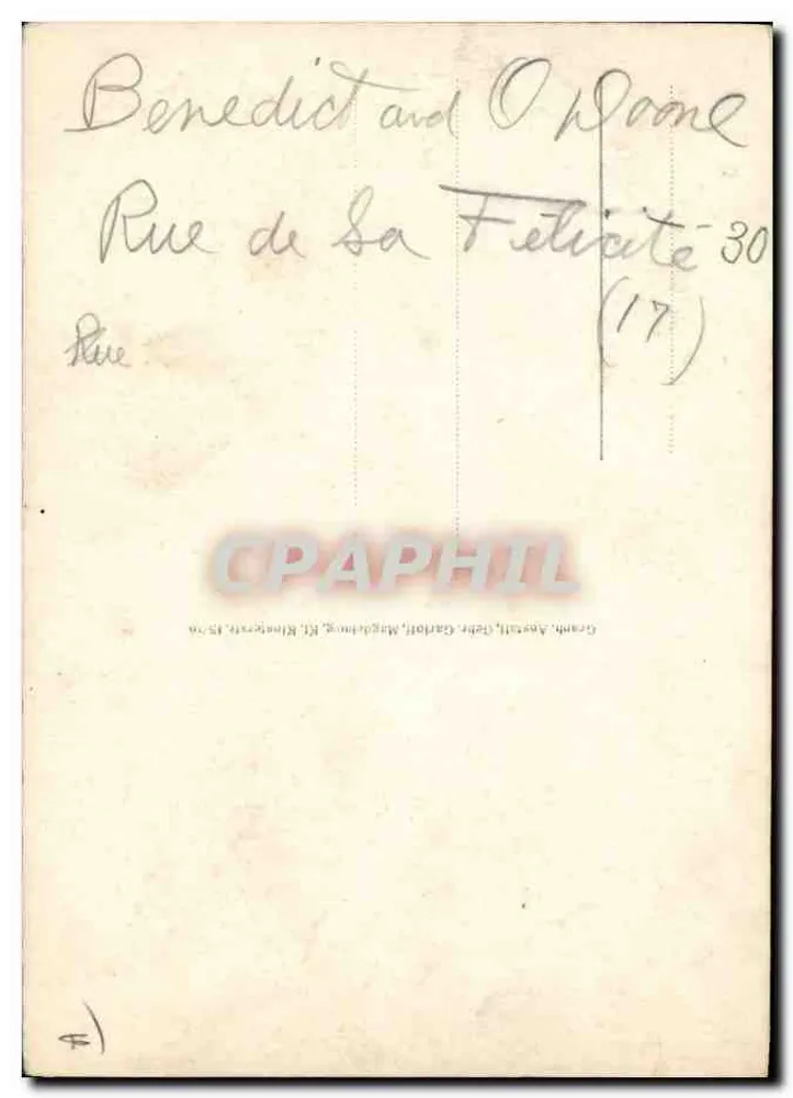 Benedict i O'Doone — Fotografia sceny — Graph. A. G. K. Rhineberg - Rewers