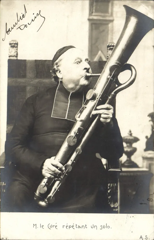 Pfarrer, der Tuba spielt — Herr der Pfarrer wiederholt ein Solo — A.S. (Verlag) - Vorderseite