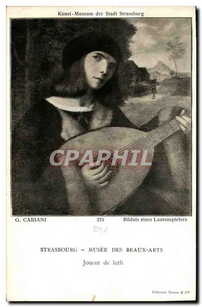 Lautenspieler — G. CARIANI — Verleger Brann & Cie, Nr. 275 - Vorderseite