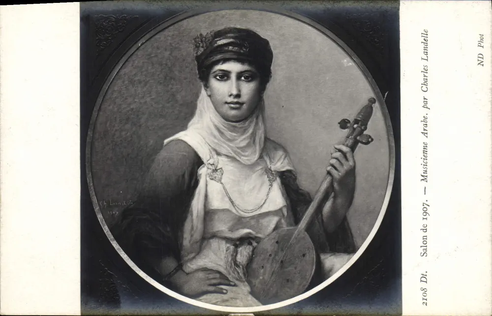Arabische Musikerin — Salon von 1907 — von Charles Landelle - Vorderseite