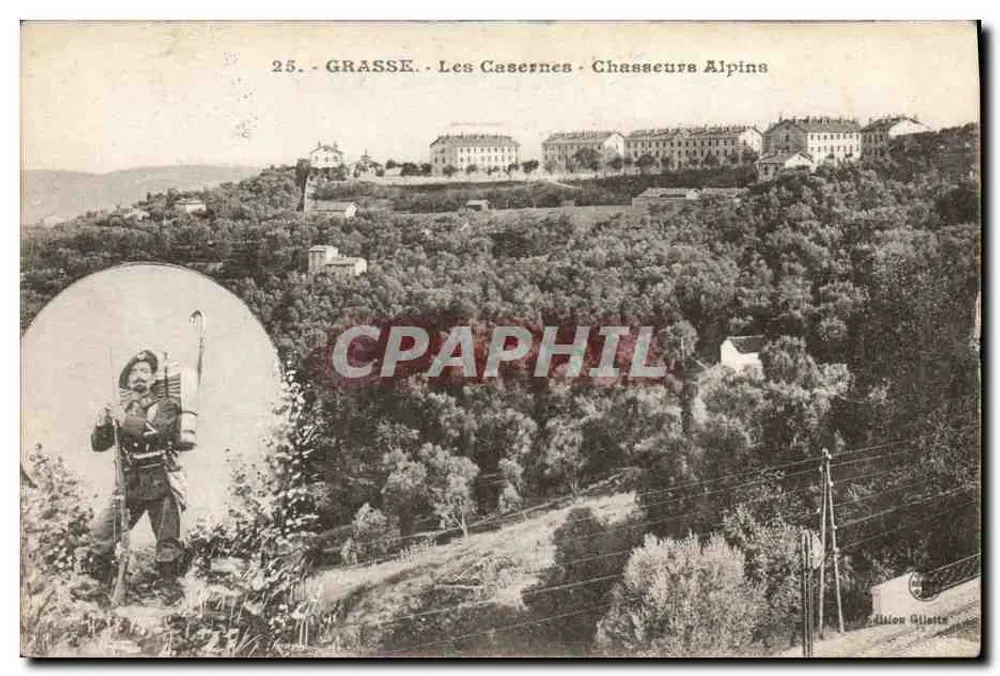 Grasse - Die Kasernen - Alpiner Jäger — Ausgabe Glattre, Nr. 25 - Vorderseite