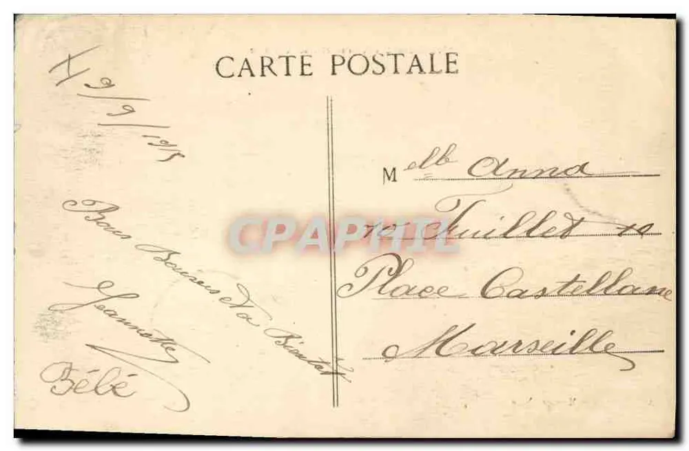 Chasseurs Alpins et Lac Alpestre — vue du lac entouré de montagnes avec deux chasseurs en tenue d'Alpin, éditeur A. Sanvadgo et Munier, Nice, n° 131 - Rückseite