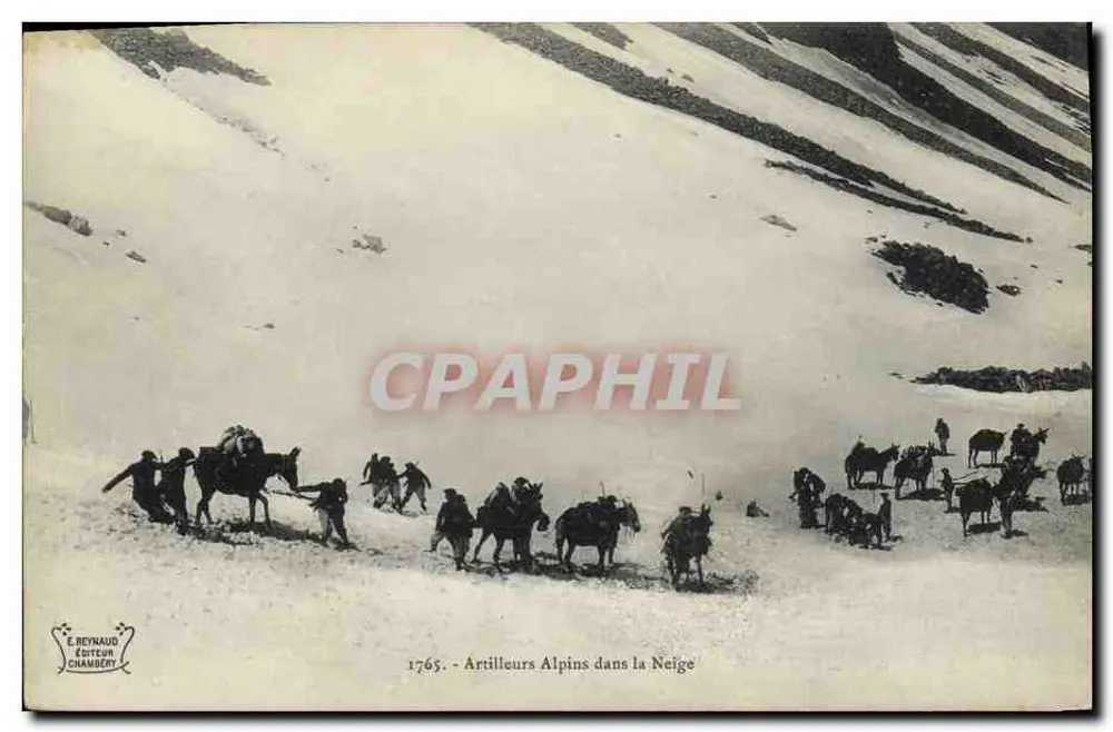 Alpine-Artillerie in der Schnee — E. Reynaud, Verlag, Chambéry, Nr. 1765 - Vorderseite