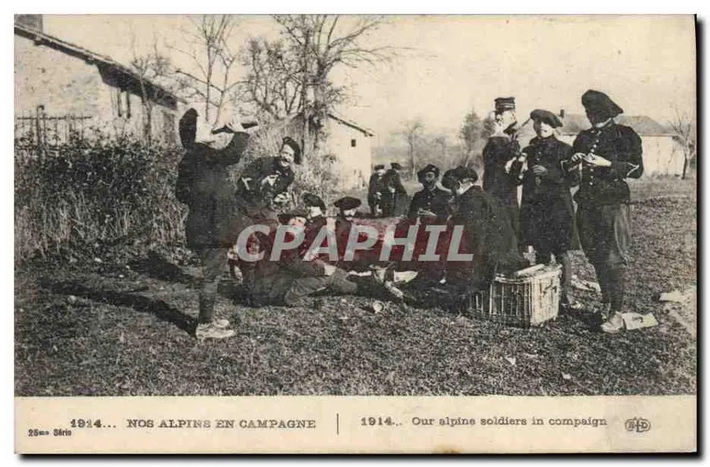 Unsere Alpenbewohner im Feldzug — 1914 — Serie 28 — Verlag BHD - Vorderseite