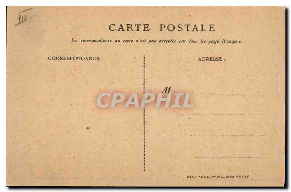 Soldado e mulher na Alsácia — Il y est revenu, plantons le solidement — Devambez, Paris, Visa N°128 - Verso
