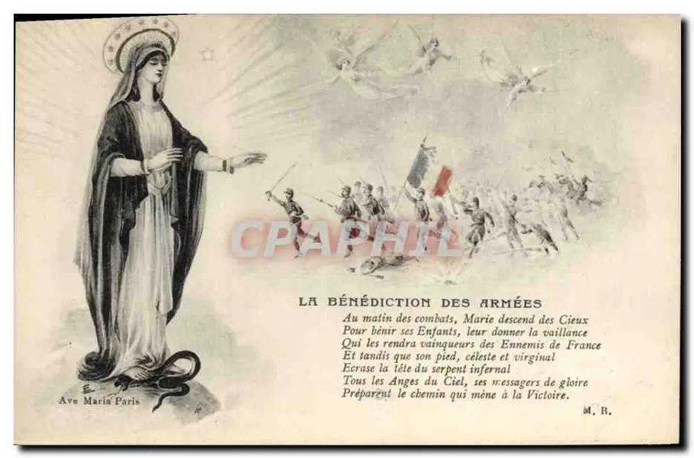 Die Segnung der Armeen — M. R. — Ave Maria Paris - Vorderseite