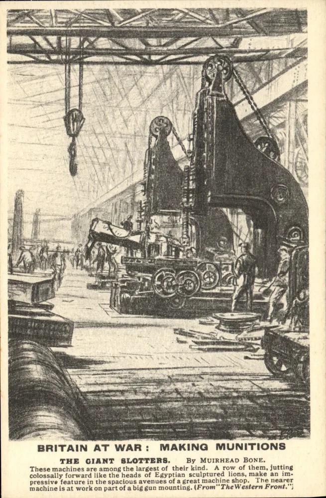 Britische Munitionsfabriken — Riesige Maschinen — Muirhead Bone - Vorderseite