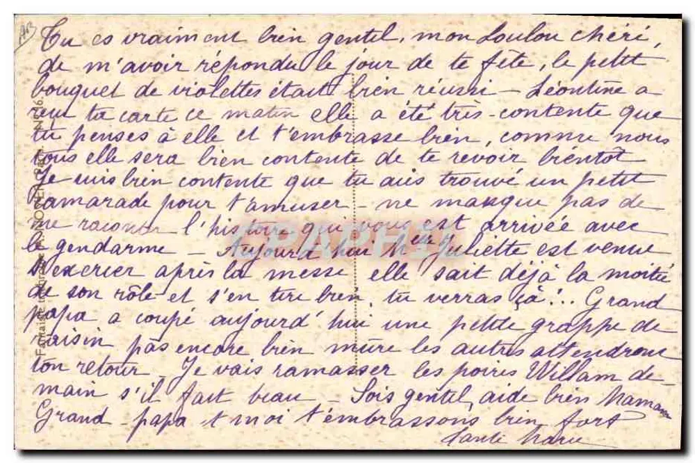 Soldado em uniforme — 1915 — Jean D'iroit - Verso