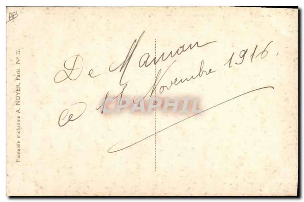 Retrato de um homem em traje de cozinheiro — desenho a água forte — Jean Liroit 1915 - Verso