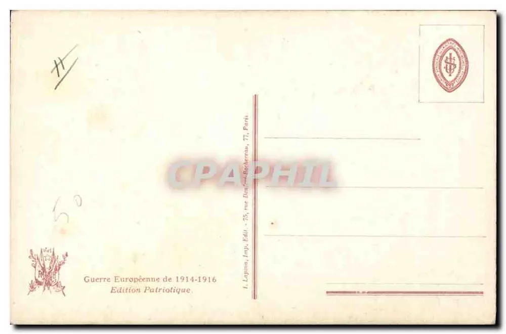 Criança chorando — Primeiro chagrin — Albert Beerts, n° 2388 - Verso