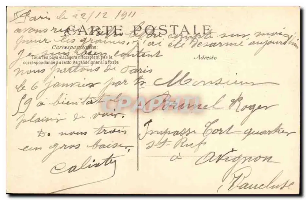 Die Mona Lisa von Leonardo da Vinci — Entwendet aus dem Louvre-Museum am 21. August 1911 — Verlag E+D - Rückseite