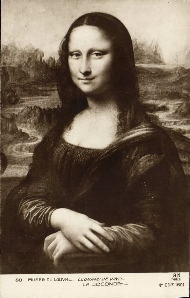 Die Mona Lisa — Louvre-Museum — Verlag S.N. Paris, Nr. Cgue 1601 - Vorderseite