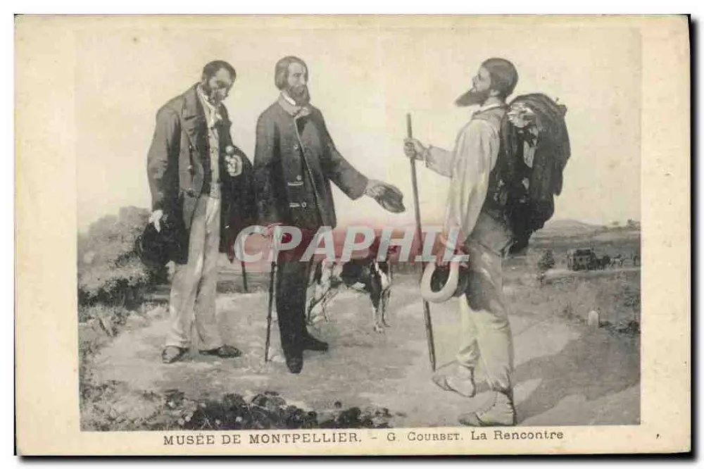 Museu de Montpellier — G. Courbet, A Encontro - Frente