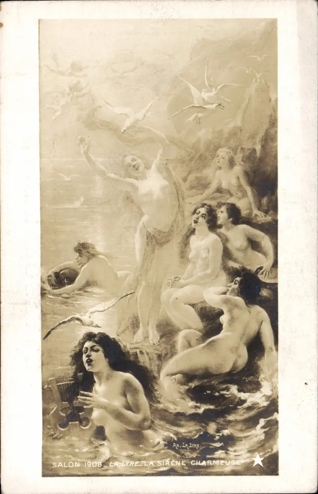 Salão 1908 — A Lira, A Sereia Encantadora — Ao. La Inge - Frente