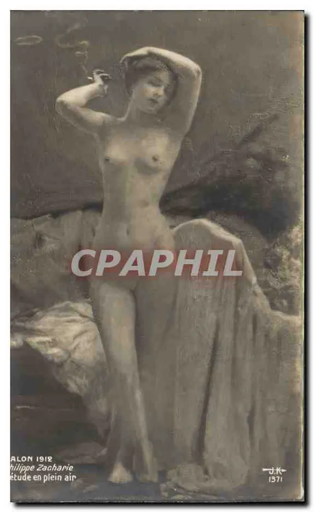 Nackt in der freien Natur — Studie von Philippe Zacharie — J.K. 1371 - Vorderseite
